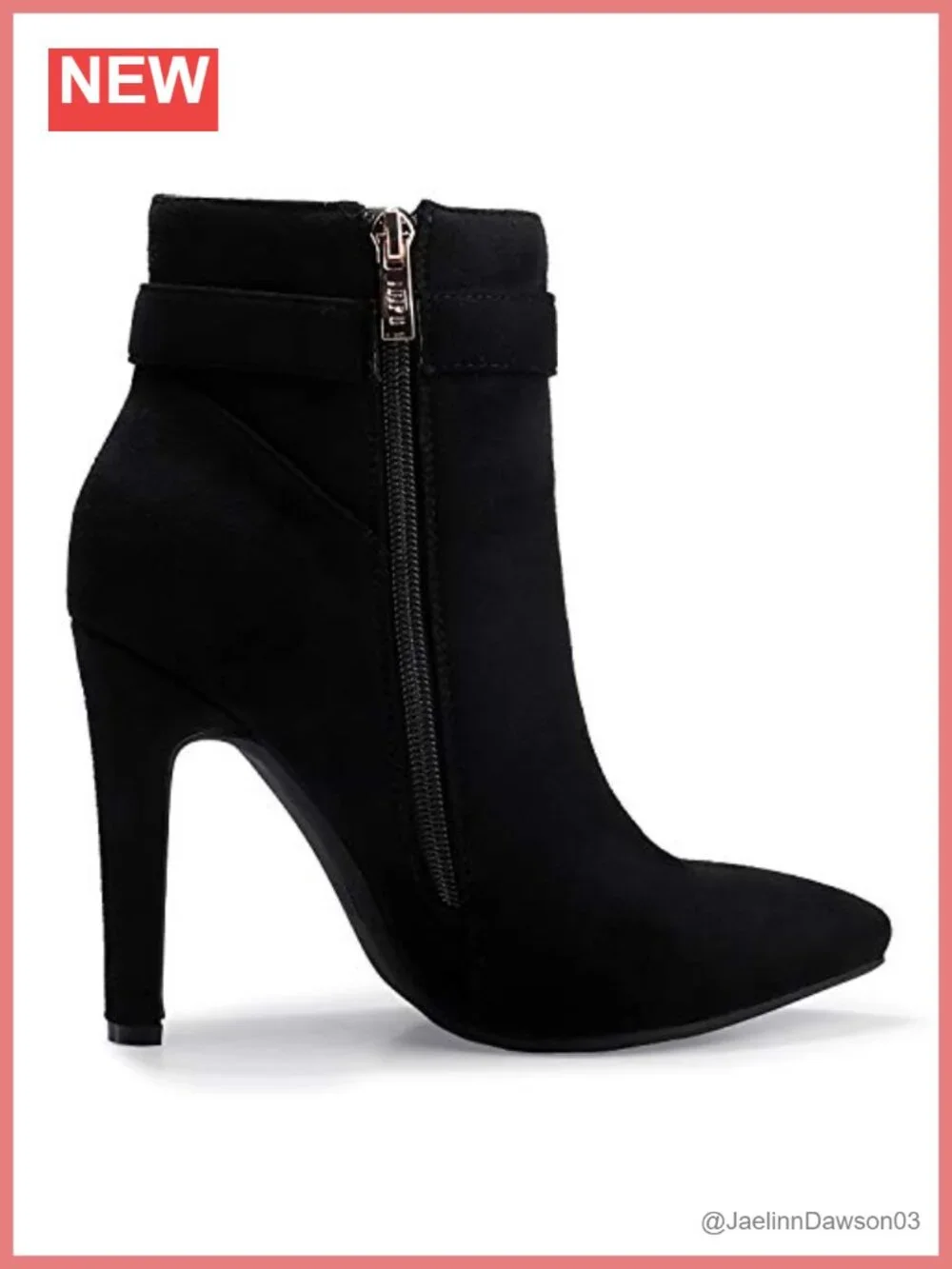 IDIFU Women's Dana Pointed Toe Stiletto High Heels Ankle Booties